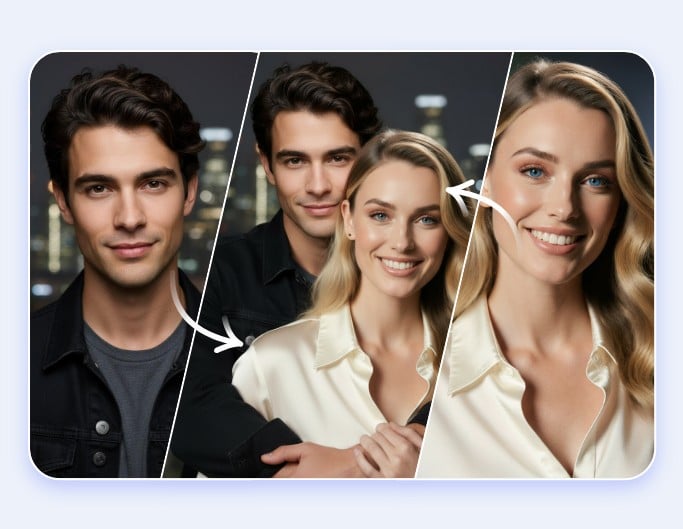 Couple's Love Story - AI generated portrait by AI Image Blender